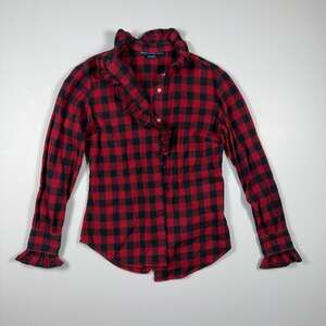 Ralph Lauren Sport Women's Size 4 Red and Black Buffalo Check Shirt